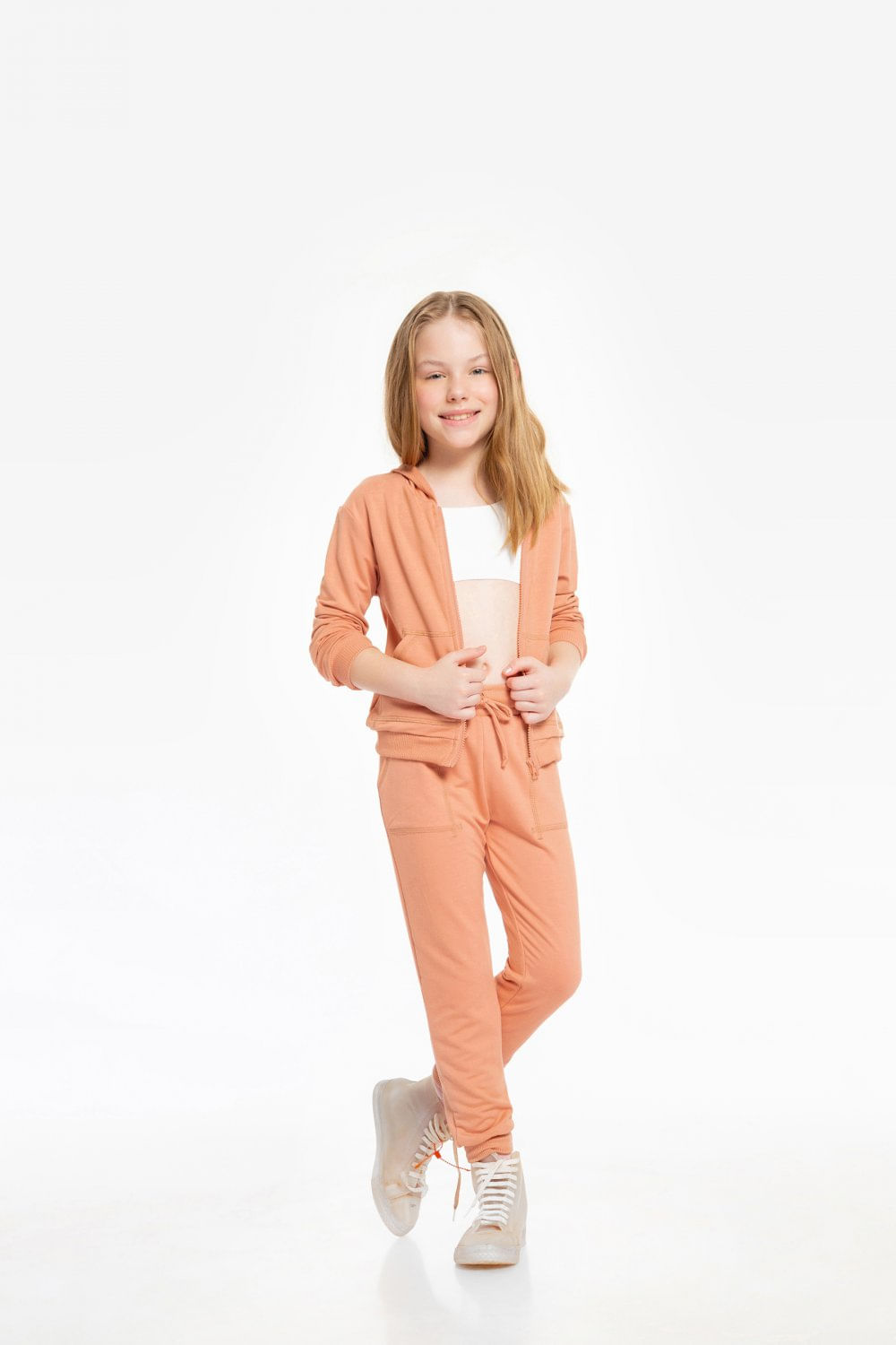 Miniatura Calça Jogger Genderless Kids - Rose Vintage - LIVE! Rosa - 4
