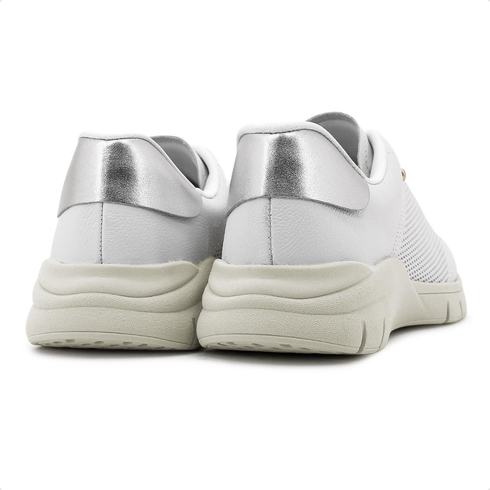 Miniatura Tênis Usaflex Casual Laser Feminino Branco / Prata - 34