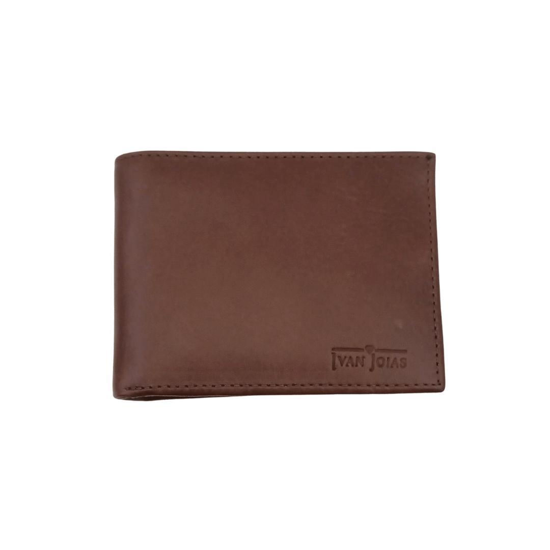 Miniatura Carteira Social Brown Masculina Em Couro