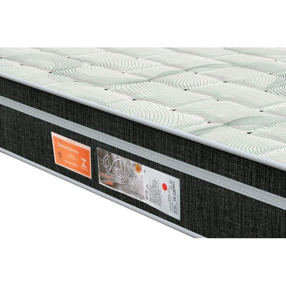 Miniatura Cama Box Solteiro: Colchão Molas Bonnel Orthoflex Venezia + Base Crc Suede Black(88X188)