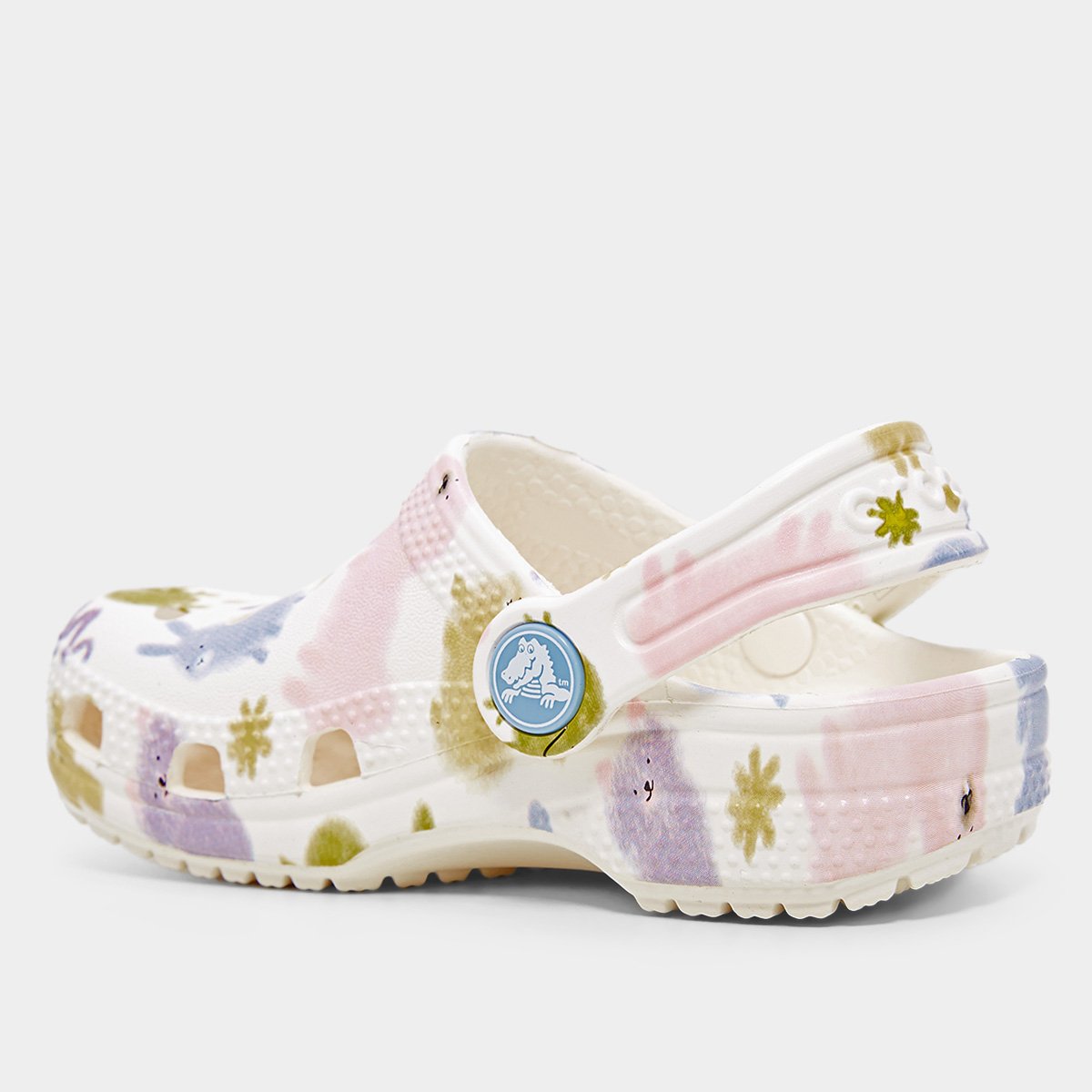 Miniatura Crocs Infantil Pastel Pets Clog K Menina Branco - 29
