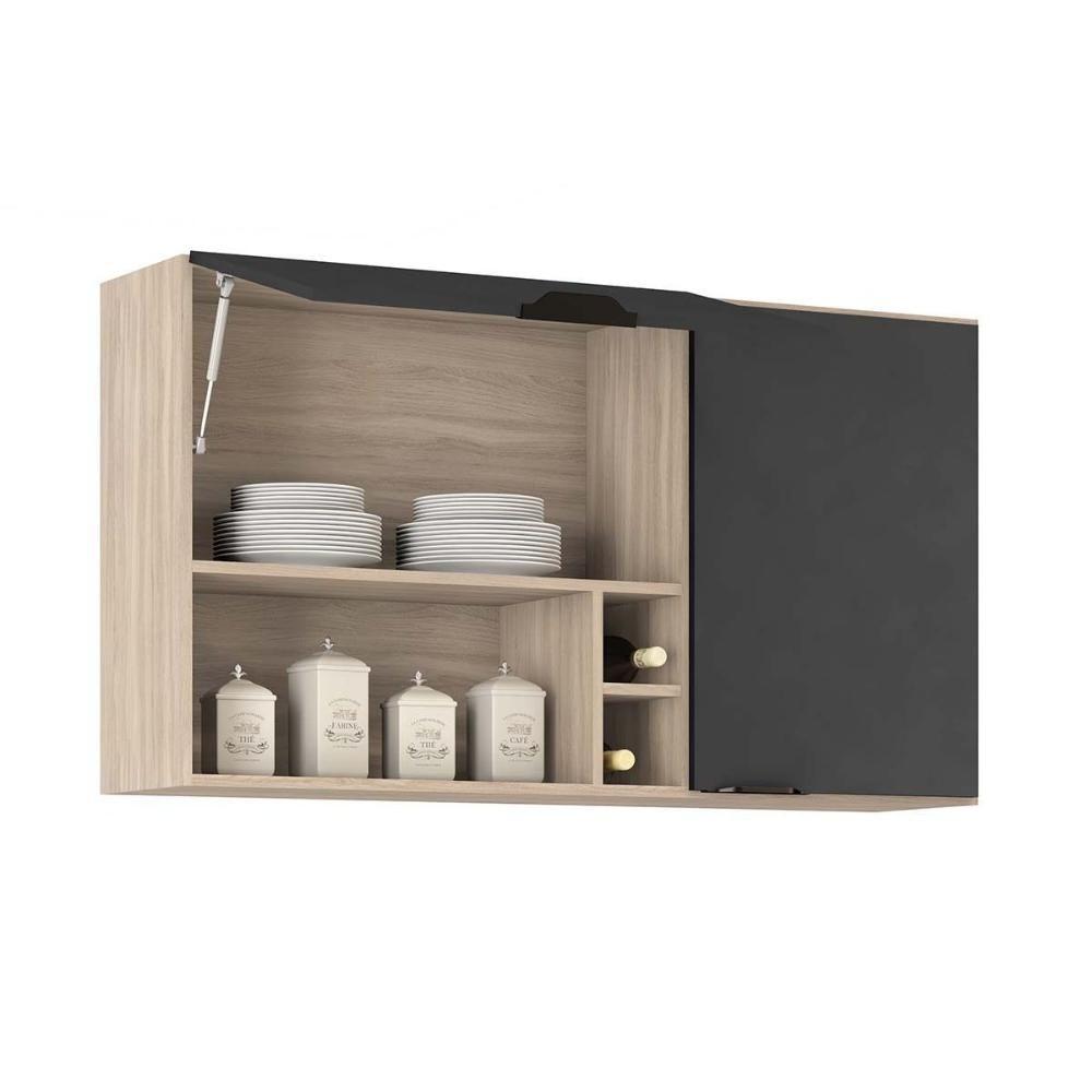 Miniatura Armário Aéreo Cozinha Modulado Firenze Nicho 2 Portas 120cm Amendola-nude Prime Tx - Demóbile