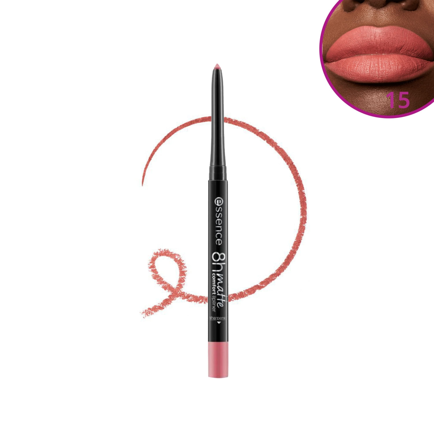Essence 8h Matte Comfort 15 Vintage Rose - Lápis labial 0,3g