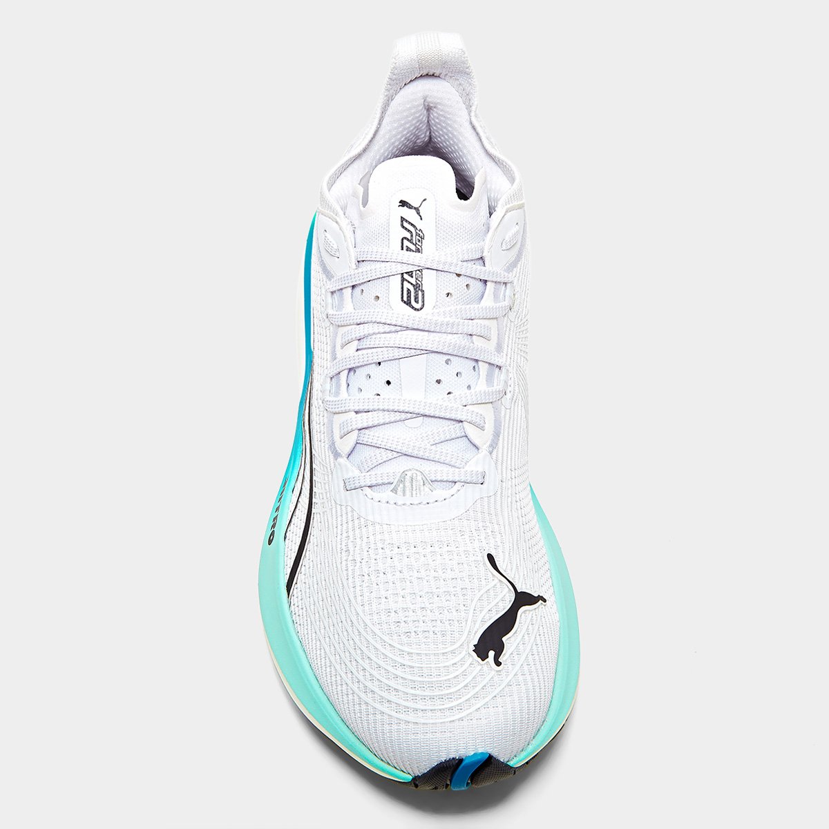 Miniatura Tênis Puma Forever Run Nitro 2 Masculino Branco+Azul - 39