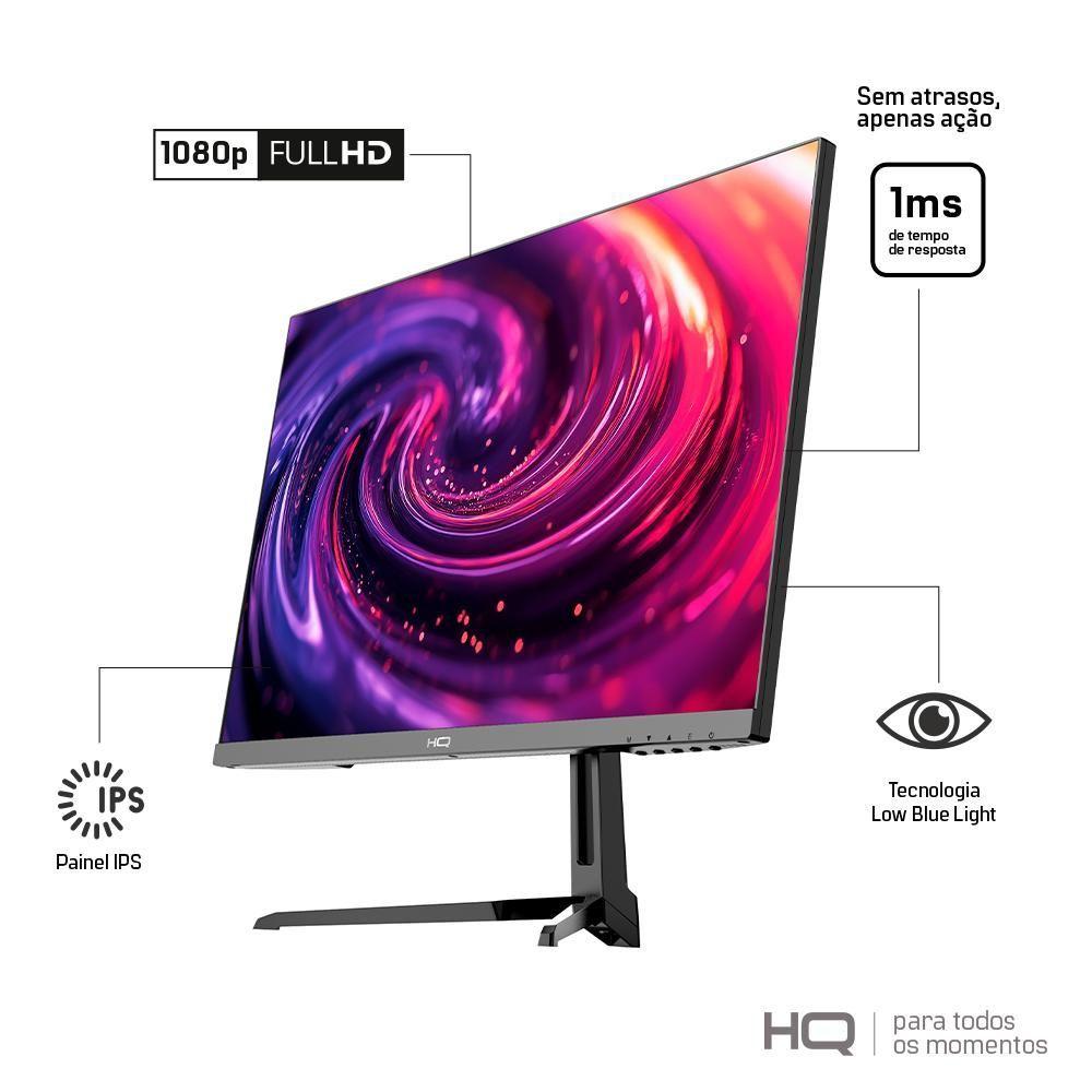 Monitor Gamer 27 1ms 100Hz IPS AMD FreeSync Full HD HDMI DP Frameless HQ Premium HQ27IP10