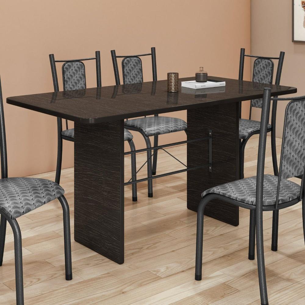 Miniatura Mesa Retangular Tampo 140x75cm Base Ardósia Indiano Ardósia indiana / Mart. Prata