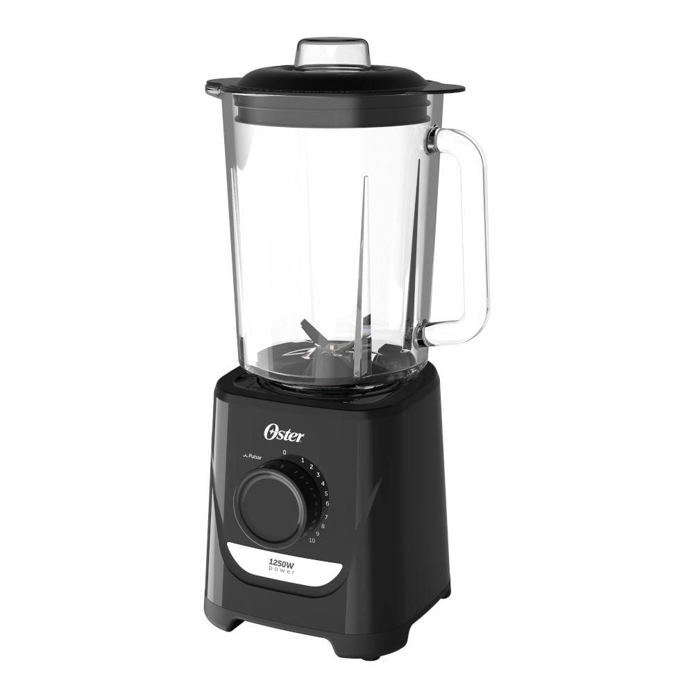 Miniatura Liquidificador Oster Jarra de Vidro 2,2 Litros Preto 1250W 127V OLIQ520-127 110V