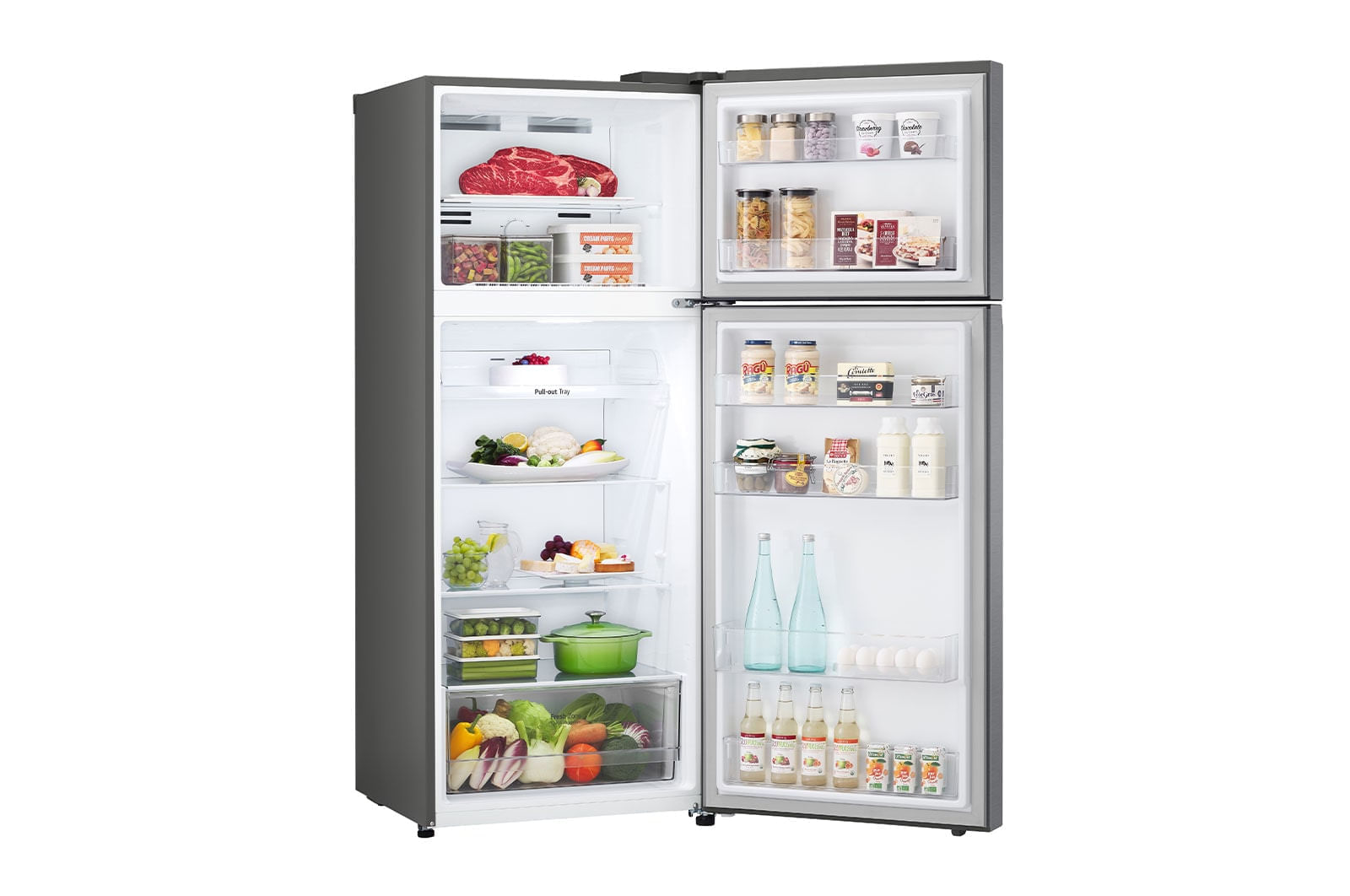 Geladeira LG Frost Free Inverter 395L Duplex Cor Platinum Inox (GN-B392PQD) - 220V