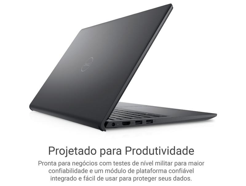 Notebook Dell Inspiron 15 I15-I3100-A15P Intel Core 3 8GB RAM 512GB SSD 15,6" Full HD Windows 11 I15-I3100-A15P Preto
