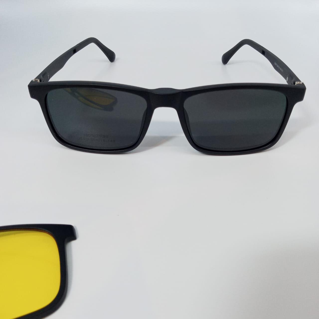 Miniatura Óculos 3 Em 1 - Clipon 3 Lentes Dia, Noite E Solar Com Uv400