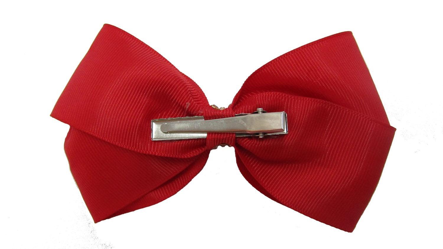 Miniatura Laço Vermelho De Cabelo Adulto Elegante De Luxo-No