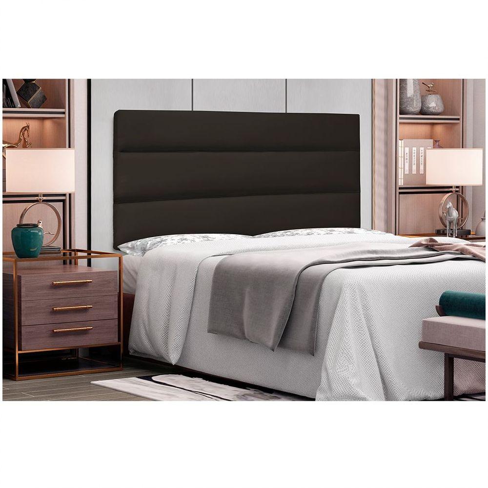 Miniatura Cabeceira Painel La Italiana Casal 140cm Corino Marrom