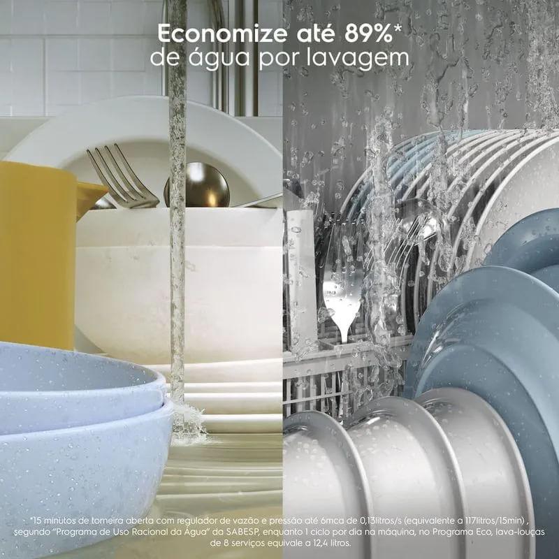 Lava-Louça Elextrolux 8 Serviços Inox com Programa Lava & Seca 50 min LS08E 220V