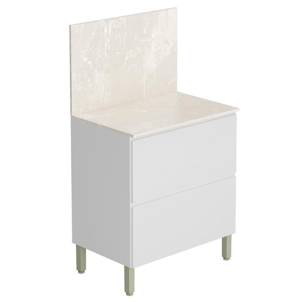 Miniatura Balcão De Cozinha Com Tampo 80cm 1 Porta Minsk K02 Branco - Mpozenato