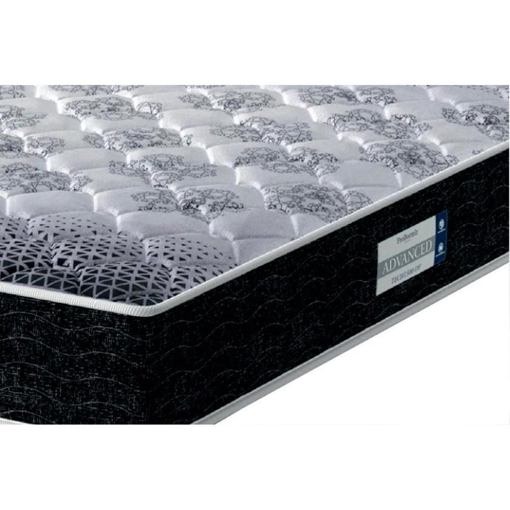 Miniatura Cama Box Baú Queen: Colchão Espuma Probel D33 / Eppedic Prodormir Tech1500 + Base Black(158X198)