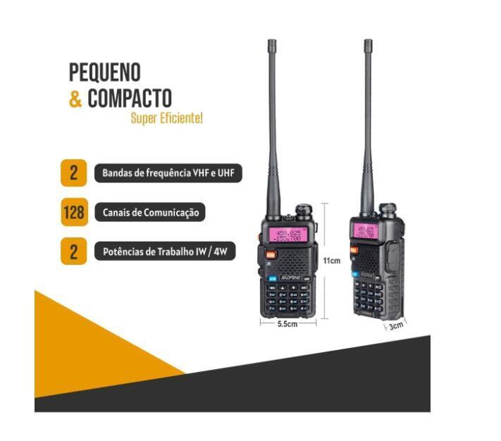Radio Comunicador Ht Walk Talk Baofeng Dual Band Uv-5R