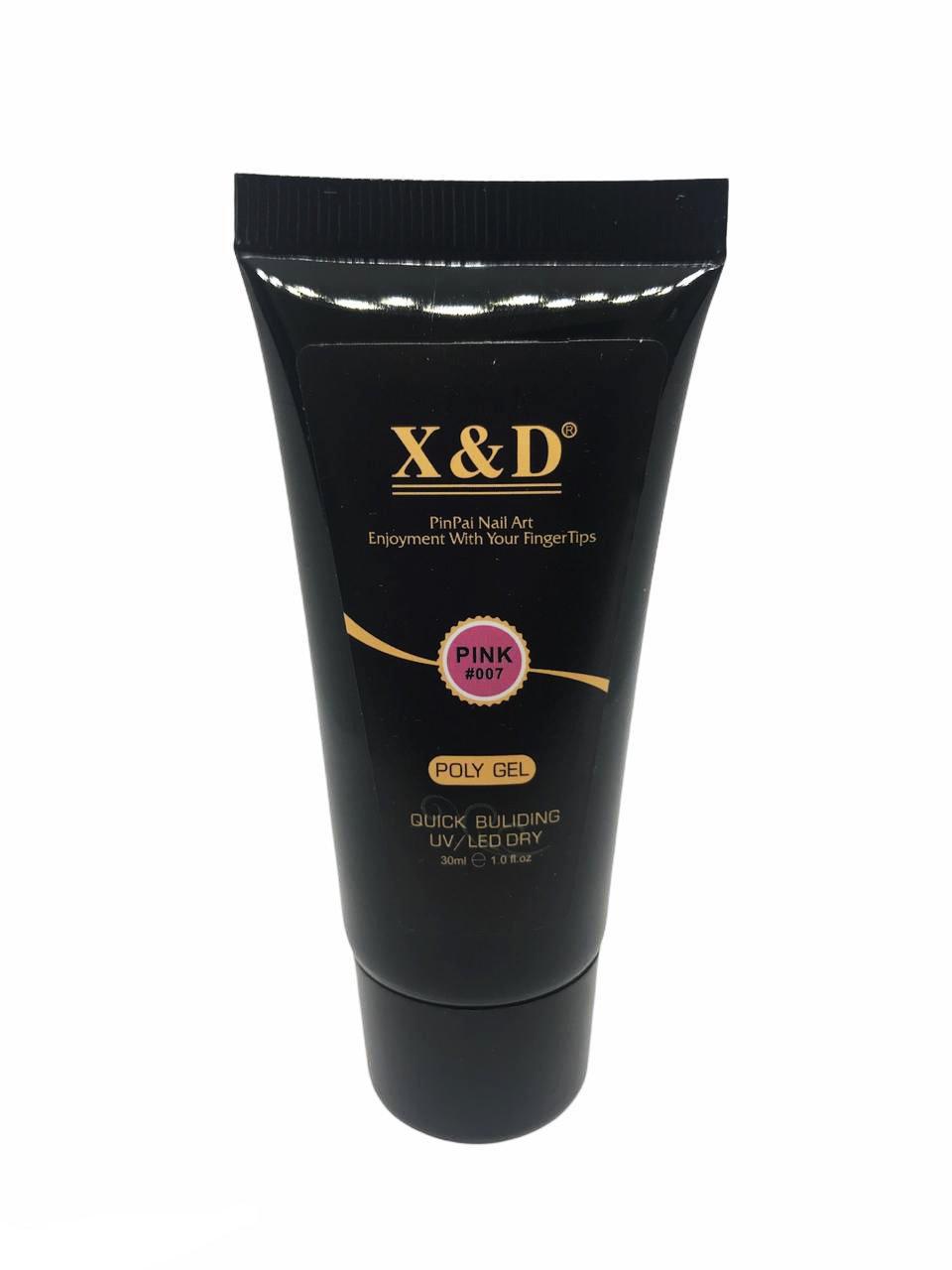 Miniatura Polygel X&D Pink 07 Powder Gel Led Uv 30Ml