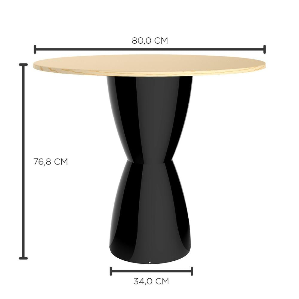 Miniatura Conjunto Mesa Tampo de Pinus e 3 Banquetas Fit