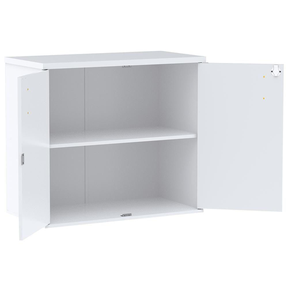 Miniatura Armário Baixo Pe25 Pandin 80 Cm (Largura) Em Mdp Liso Branco Com Duas Portas