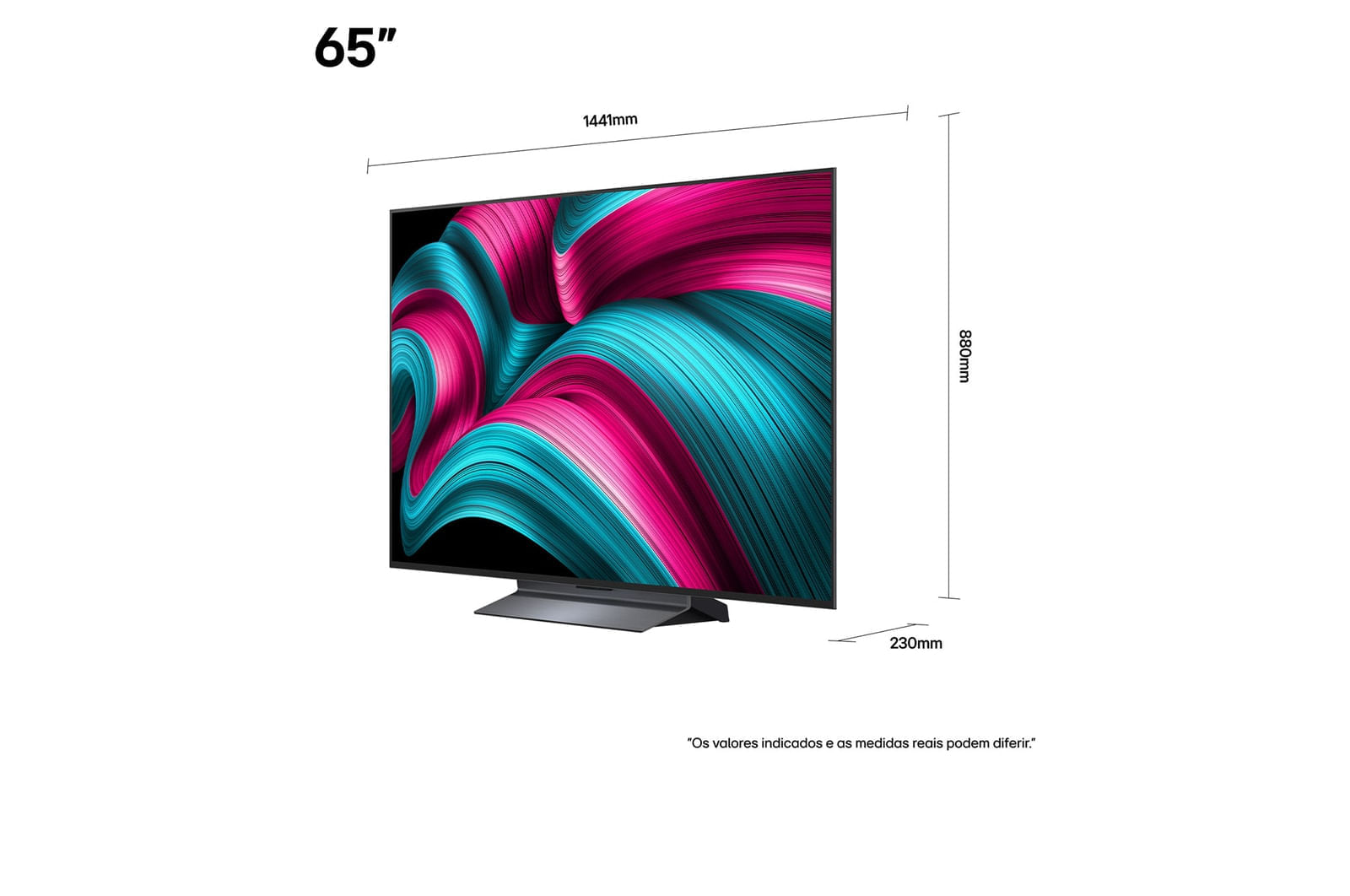 Miniatura Smart TV LG OLED evo AI C5 65 Polegadas (OLED65C5PSA): brilho incomparável e imagem perfeita em 4K 12 meses - 65 " - 110v/220v