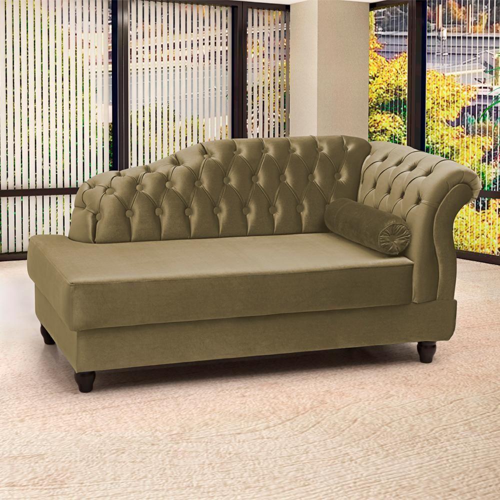 Miniatura Recamier Diva Chaise Capitone 160 Cm Pes Mdf Gane Sl 945 Veludo Peer Sl 945