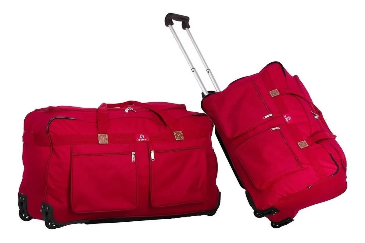 Sacola Bolsa Mala De Viagem De Bordo Média Com Rodinhas