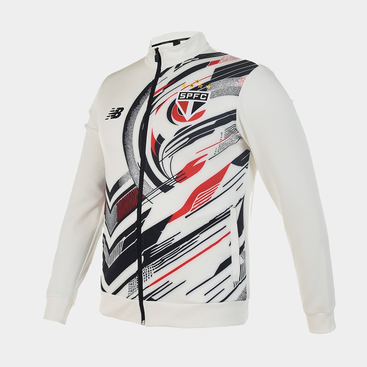 Miniatura Jaqueta São Paulo 25/26 Pré-Jogo New Balance Masculina Off White - EGG