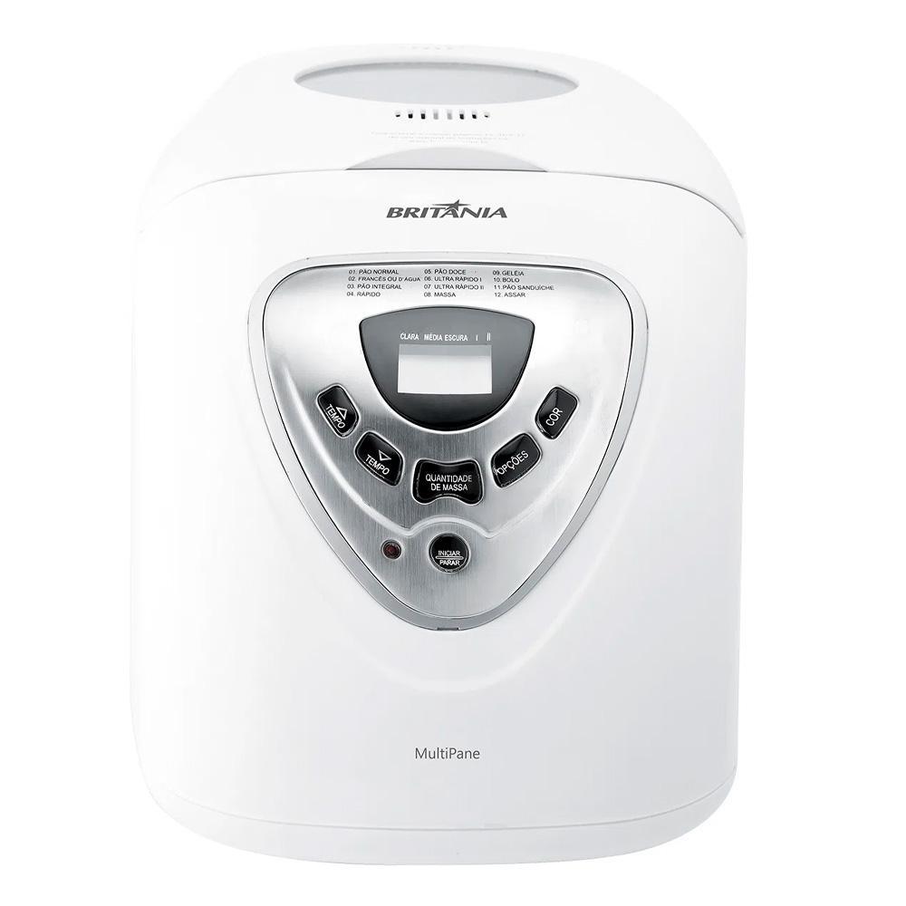 Miniatura Panificadora Elétrica Britânia 700W Multipane Branca 110v