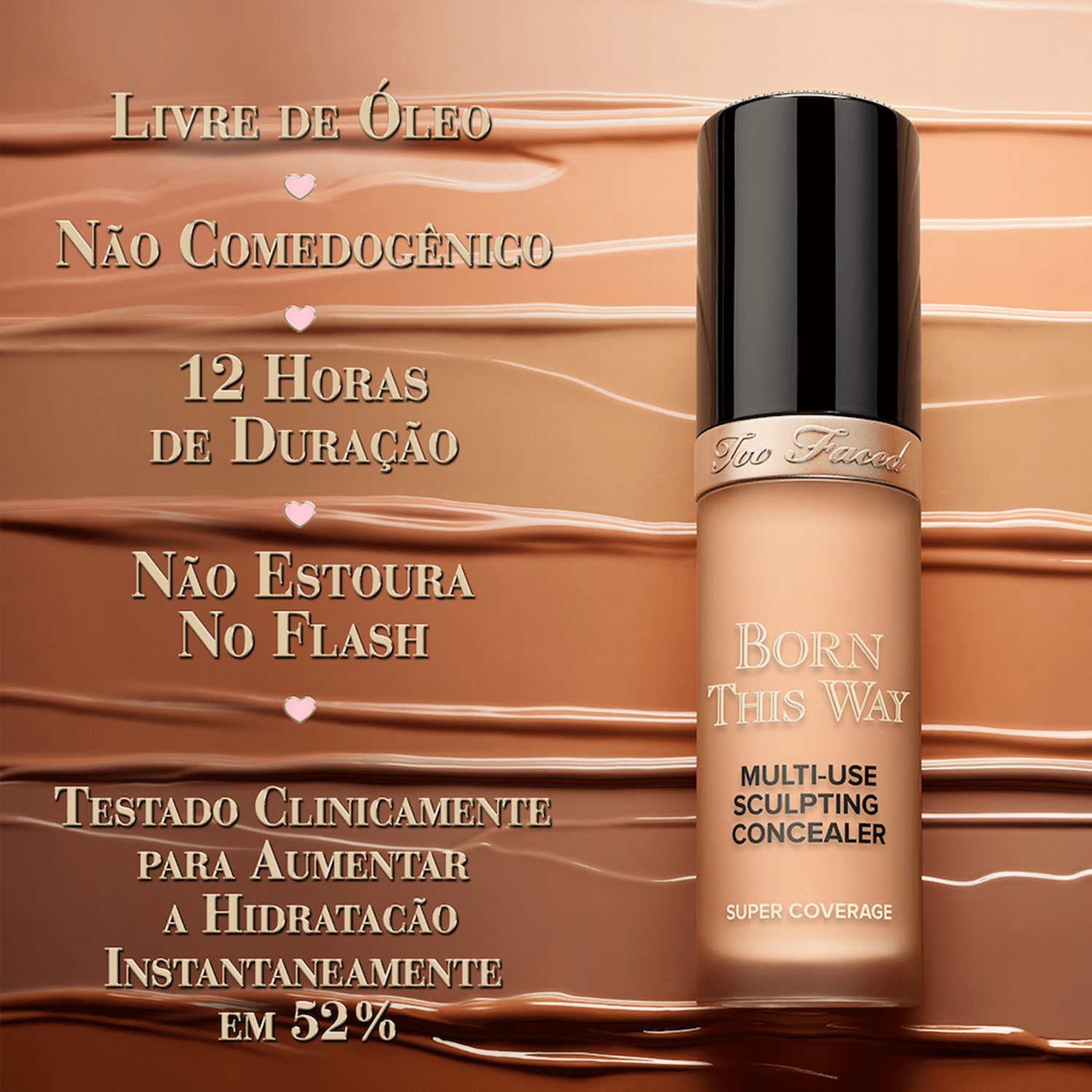 Too Faced Born This Way Super Coverage Chestnut - Corretivo Líquido 13,5ml