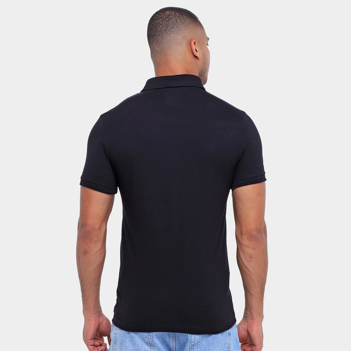 Miniatura Kit Camisa Polo Hering C/ 2 Peças Masculina Preto+Branco - GG