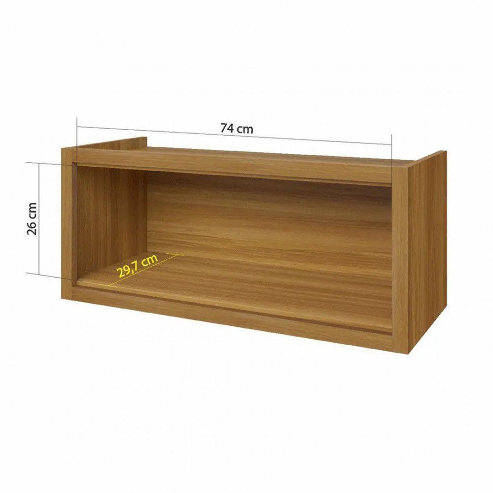 Armário Nesher Aéreo 1 Porta 80Cm Freijo/Off White