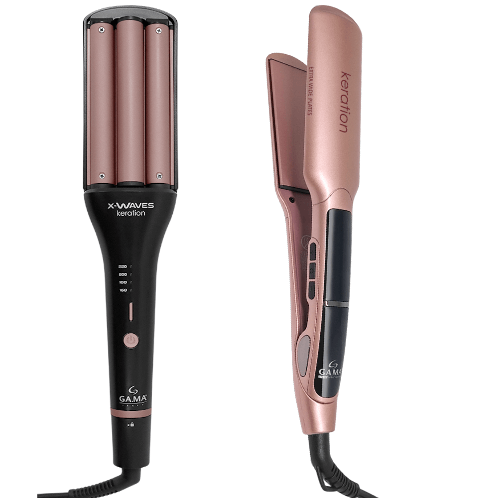Miniatura Kit Modelador Ondas X-Waves e Prancha X-Wide Keration Bivolt Bivolt