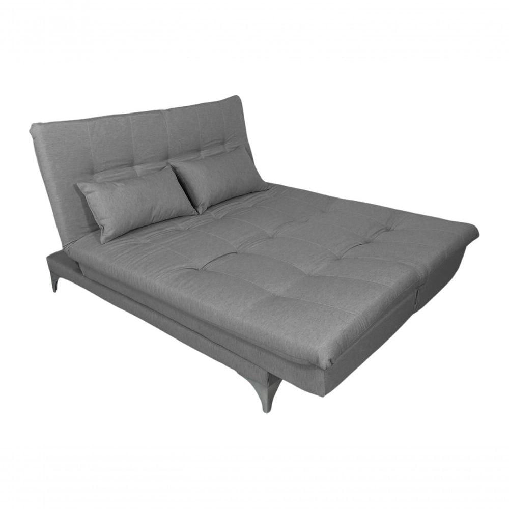 Miniatura Sofá Cama Versátil Alumínio Linho Espuma D33 Império Grafite 199