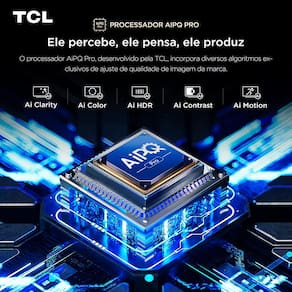 Miniatura Smart TV 75" TCL 75C7K 4K QD-Mini Led 144Hz com Sistema Operacional Google TV