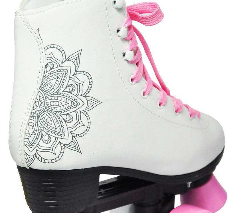 Miniatura Patins Feminino 4 Rodas Roller Retrô Tamanho 32 Clássico