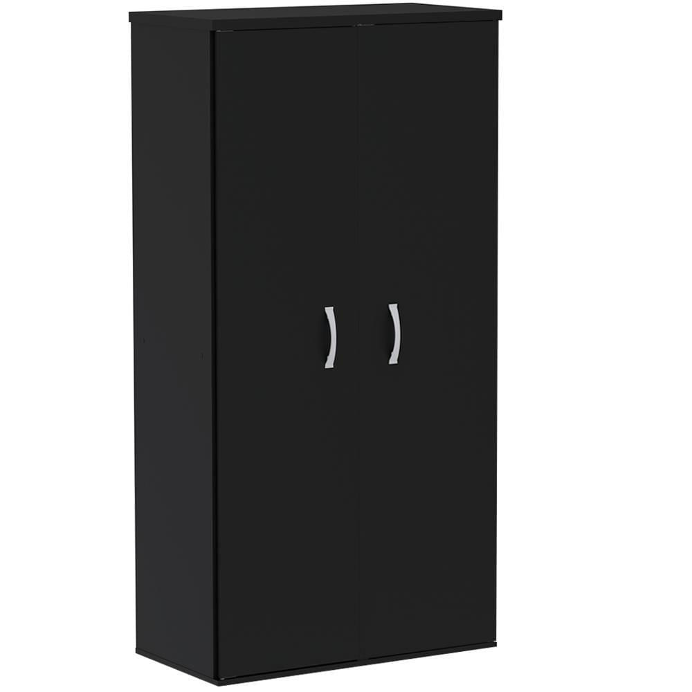 Miniatura Armário Alto Pe25 Pandin 79,20 Cm (Largura) Em Mdp Liso Preto Com Duas Portas