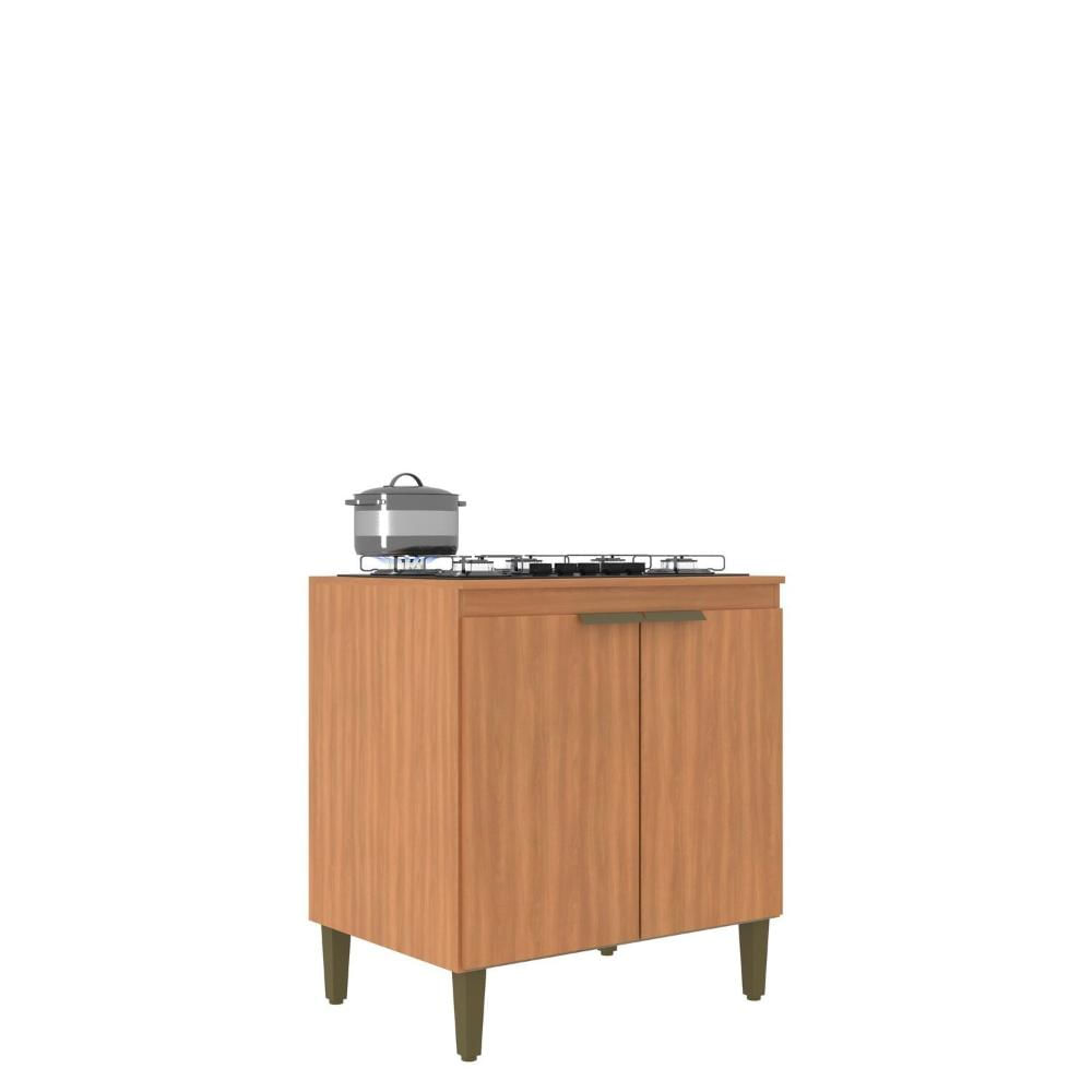 Miniatura Balcao Cooktop 80 Cm 5 Bocas 80 Cm X 53cm X 87cm Freijó