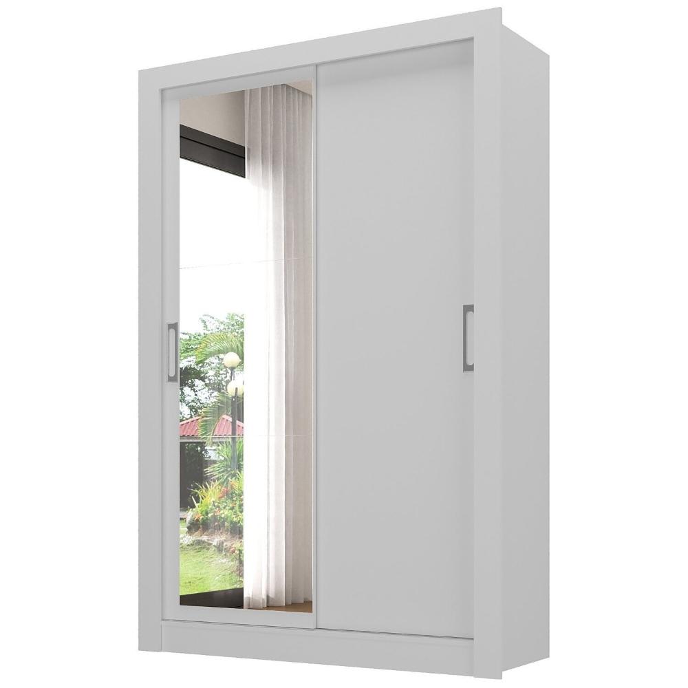 Miniatura Guarda Roupa Solteiro 2 Portas - Com Espelho Liz Yescasa Branco