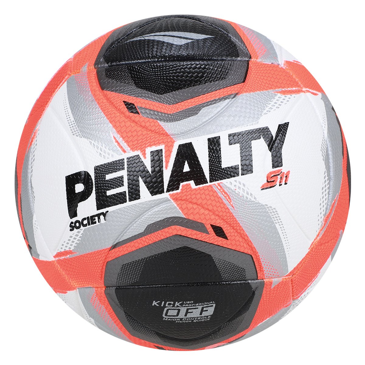 Miniatura Bola Society Penalty S11 R2 XXV Branco+Laranja