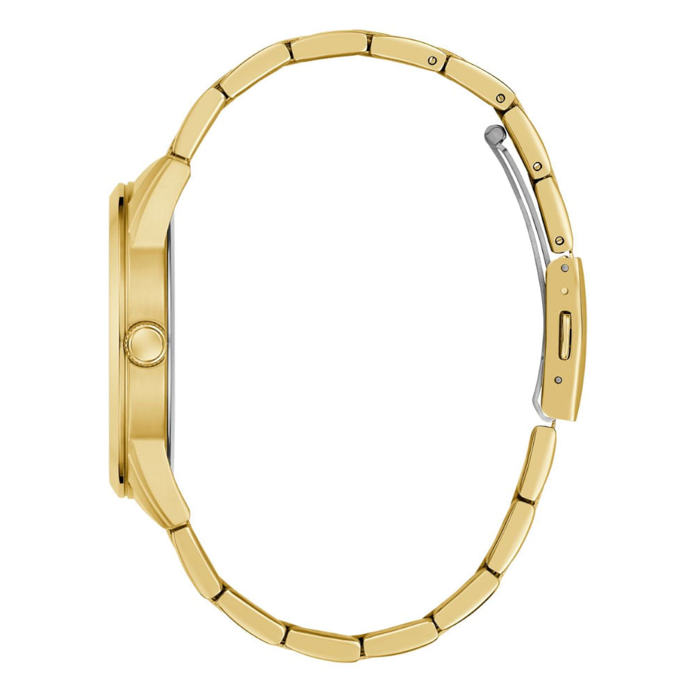 Miniatura Relógio Guess Masculino Detalhe Pneu Dourado