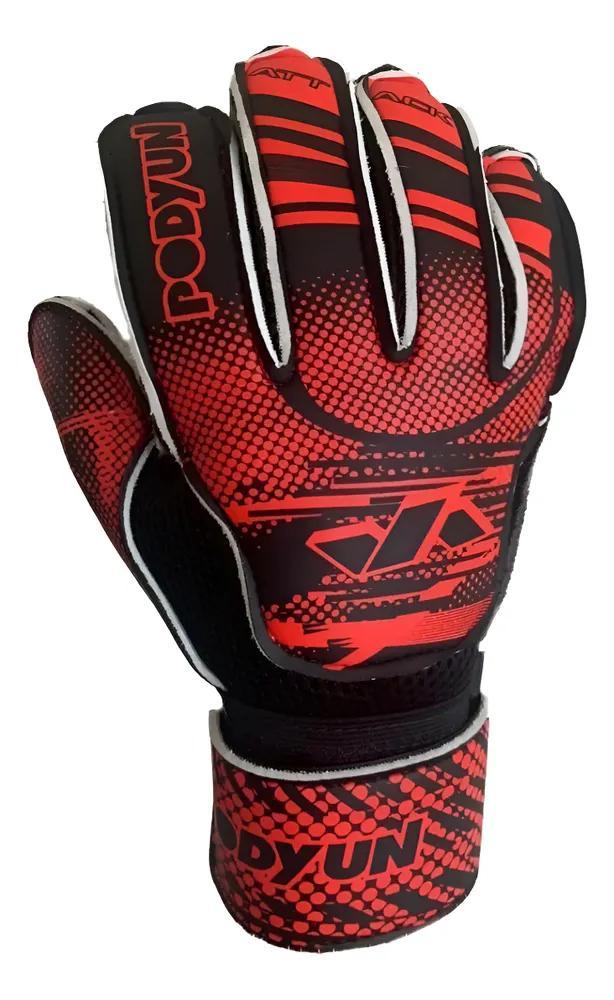 Miniatura Luva Goleiro Profissional Adulto Futebol Society Vermelho 9