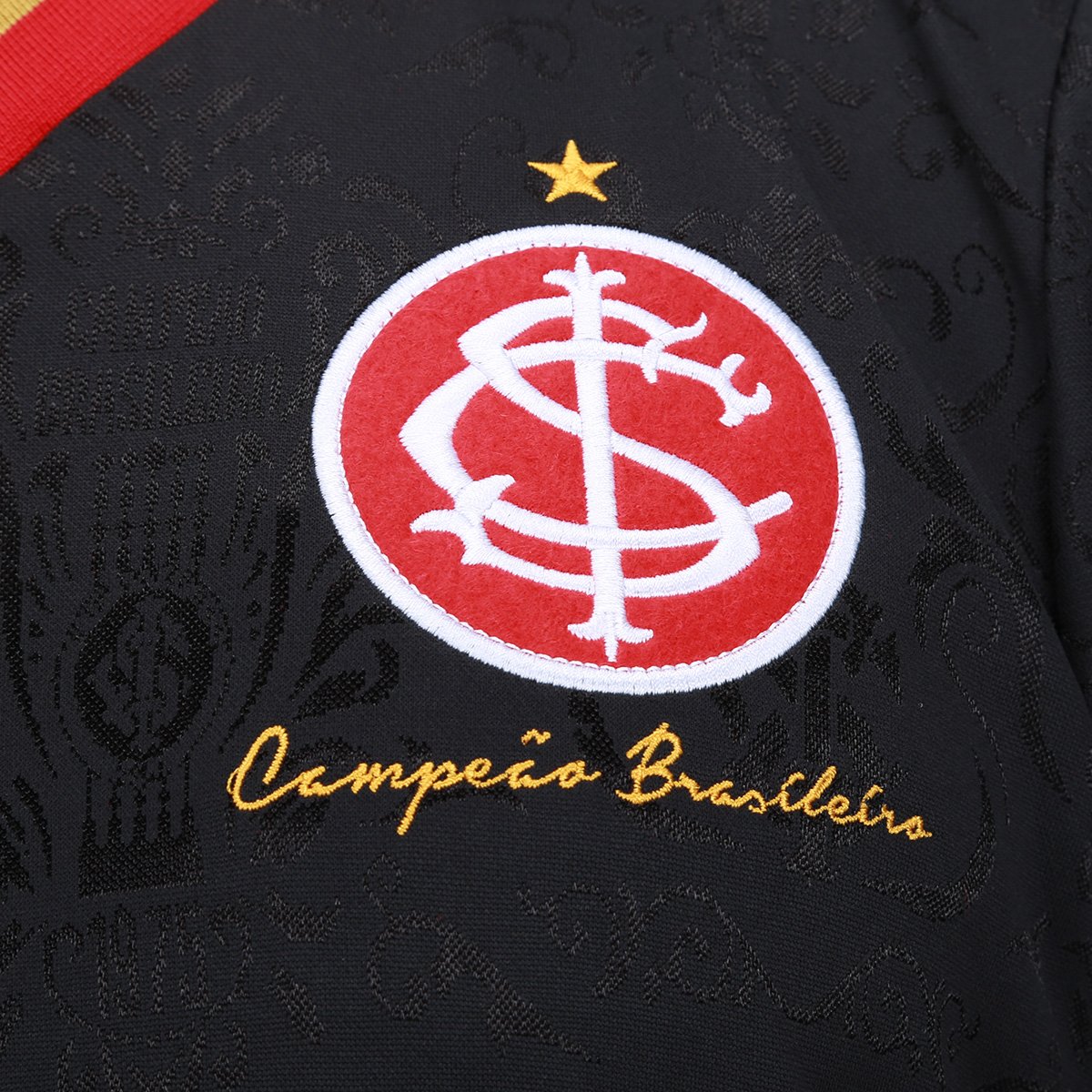 Miniatura Camisa Internacional 1975 Retrômania Masculina Preto - EGG