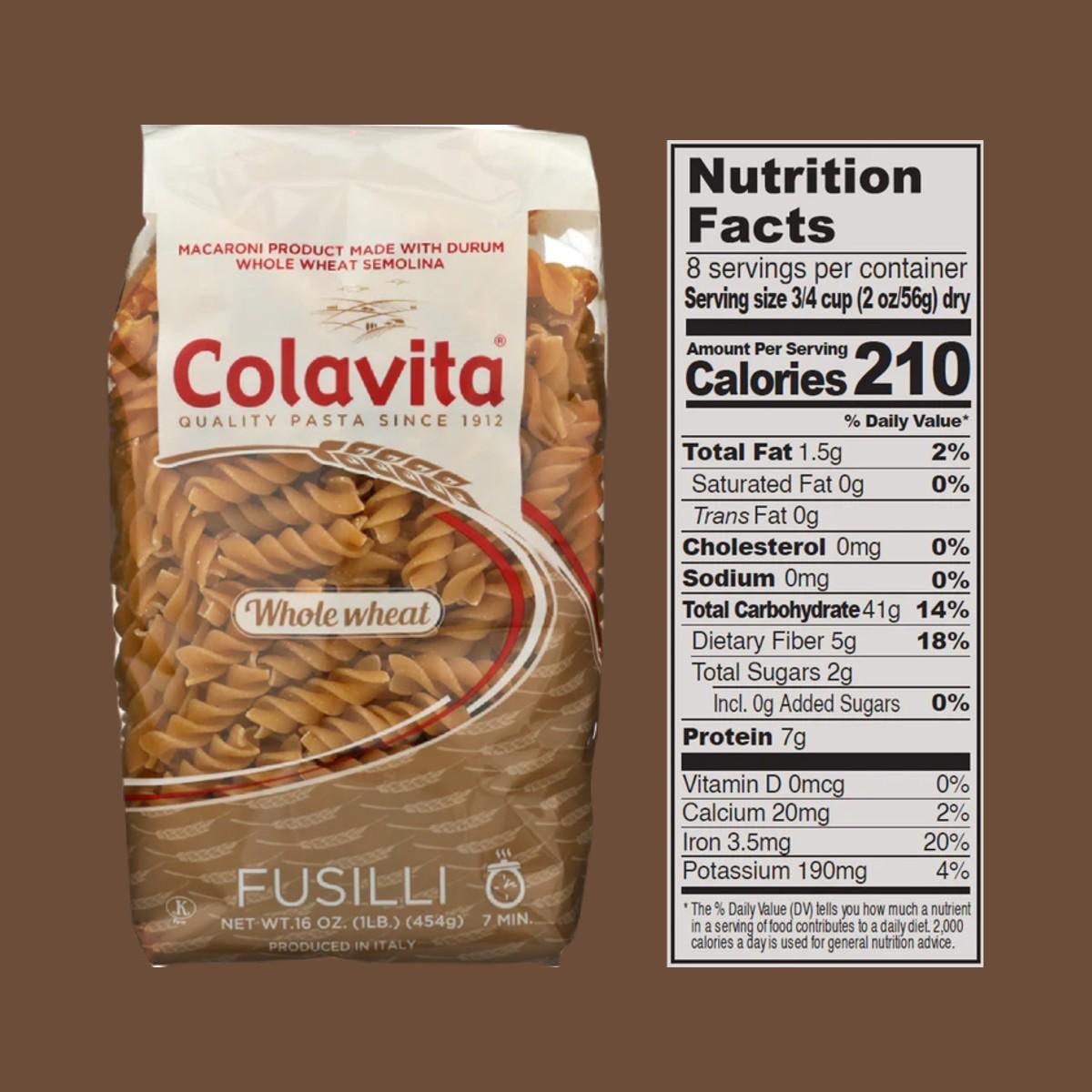 Miniatura Kit Com 6Un Fusilli Integral Colavita Grano Duro 500G