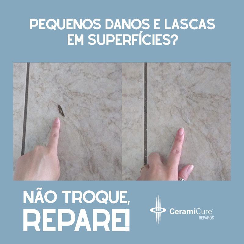 Miniatura Kit Reparo Pisos Porcelanatos Tons Cinzas Claros Ceramicure