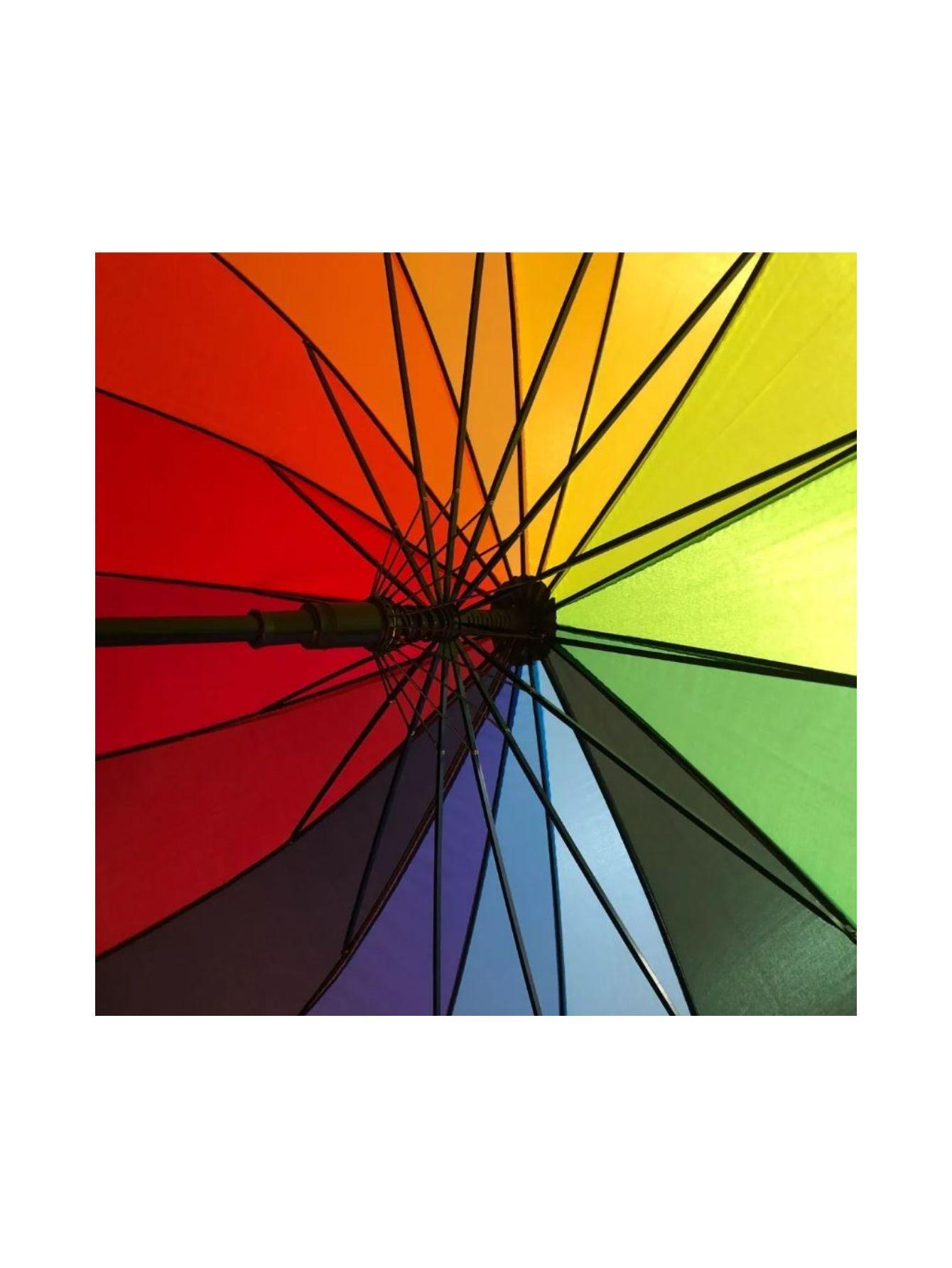 Miniatura 6 Guardas Chuva Arco Iris 16 Varetas Automático Reforçado