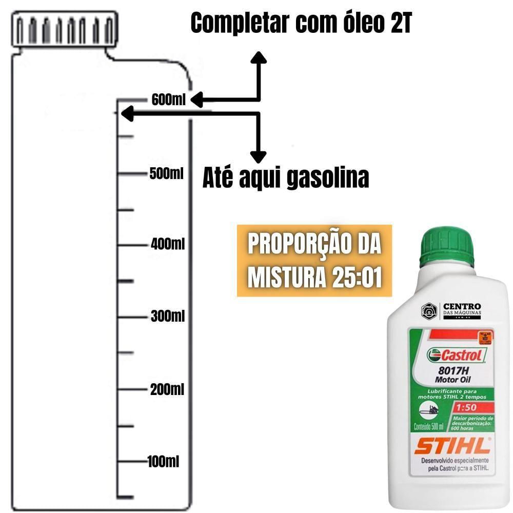 Roçadeira Potente Vulcan Vr520h 52cc + óleo Castrol Stihl 2t