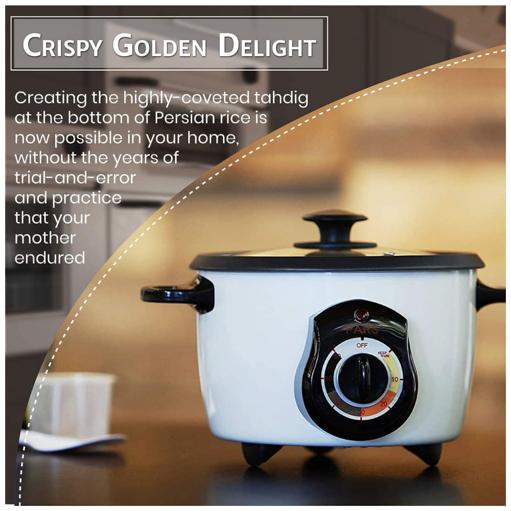 Miniatura Pars Automatic Persian Rice Cooker Tahdig Rice Maker Perfect Rice Crust 3 Cup