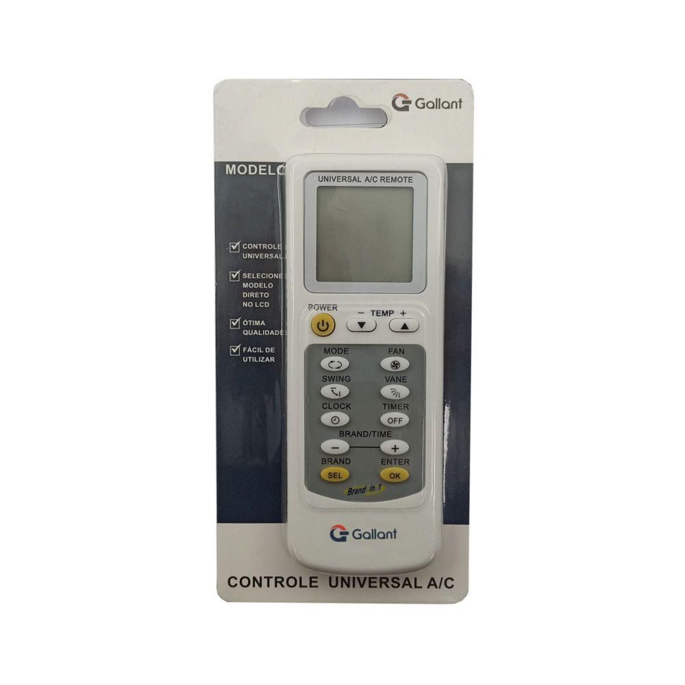 Miniatura Controle Remoto Universal Gallant Branco p/ Ar Condicionado