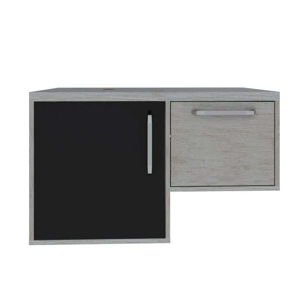 Miniatura Armário Gabinete Nexus 83L Contemporâneo Snow/Preto Ônix