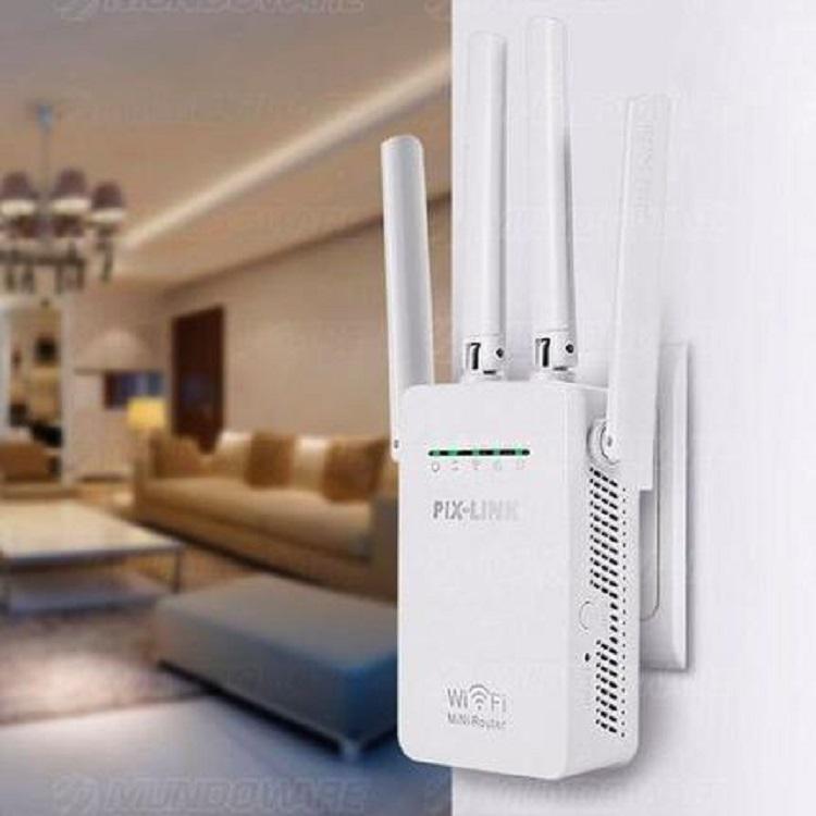 Miniatura Roteador Sinal Internet Wifi 4 Antenas Nf